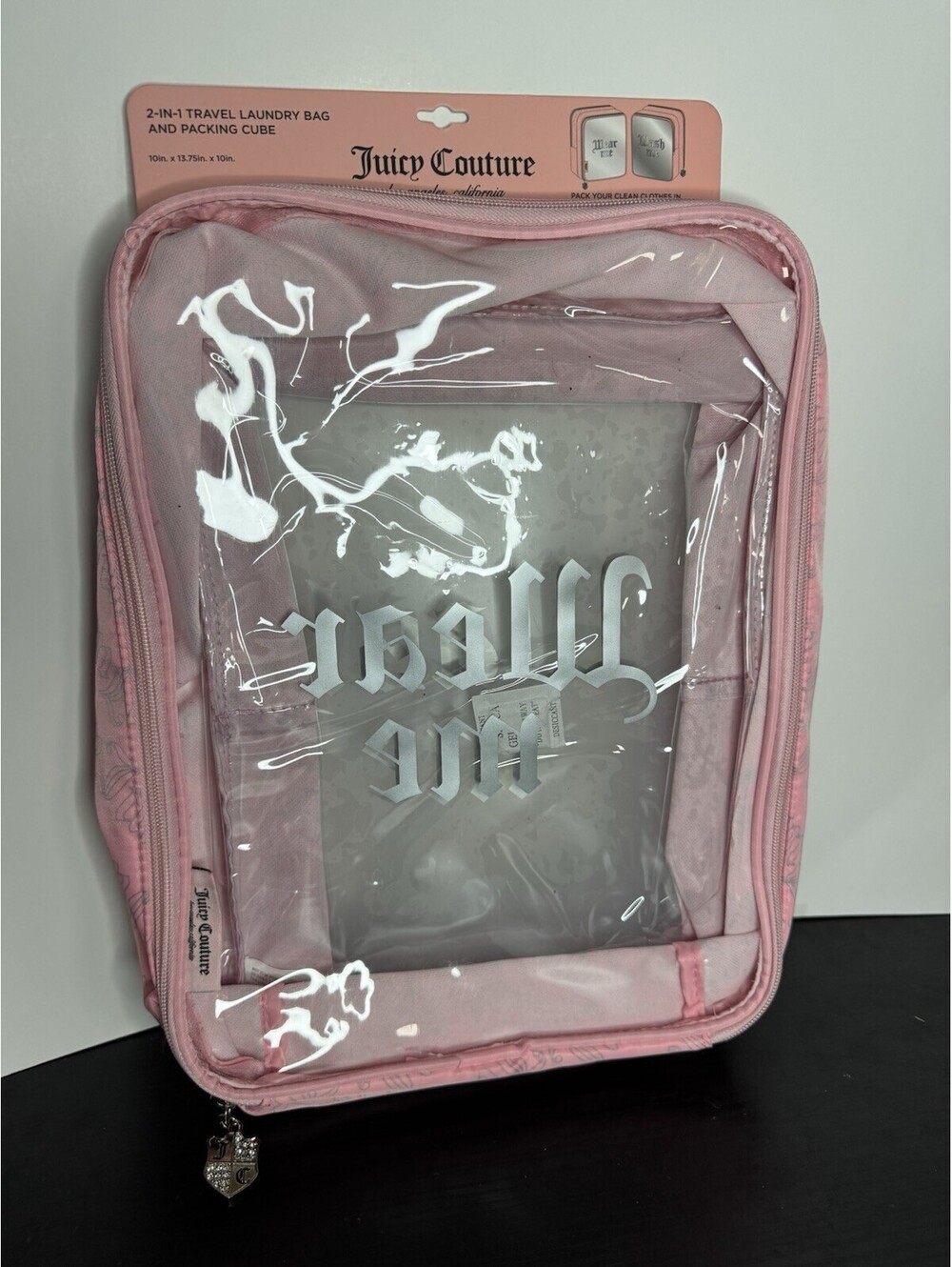 Juicy Couture Wash Me 2-in-1 travel laundry bag NWT